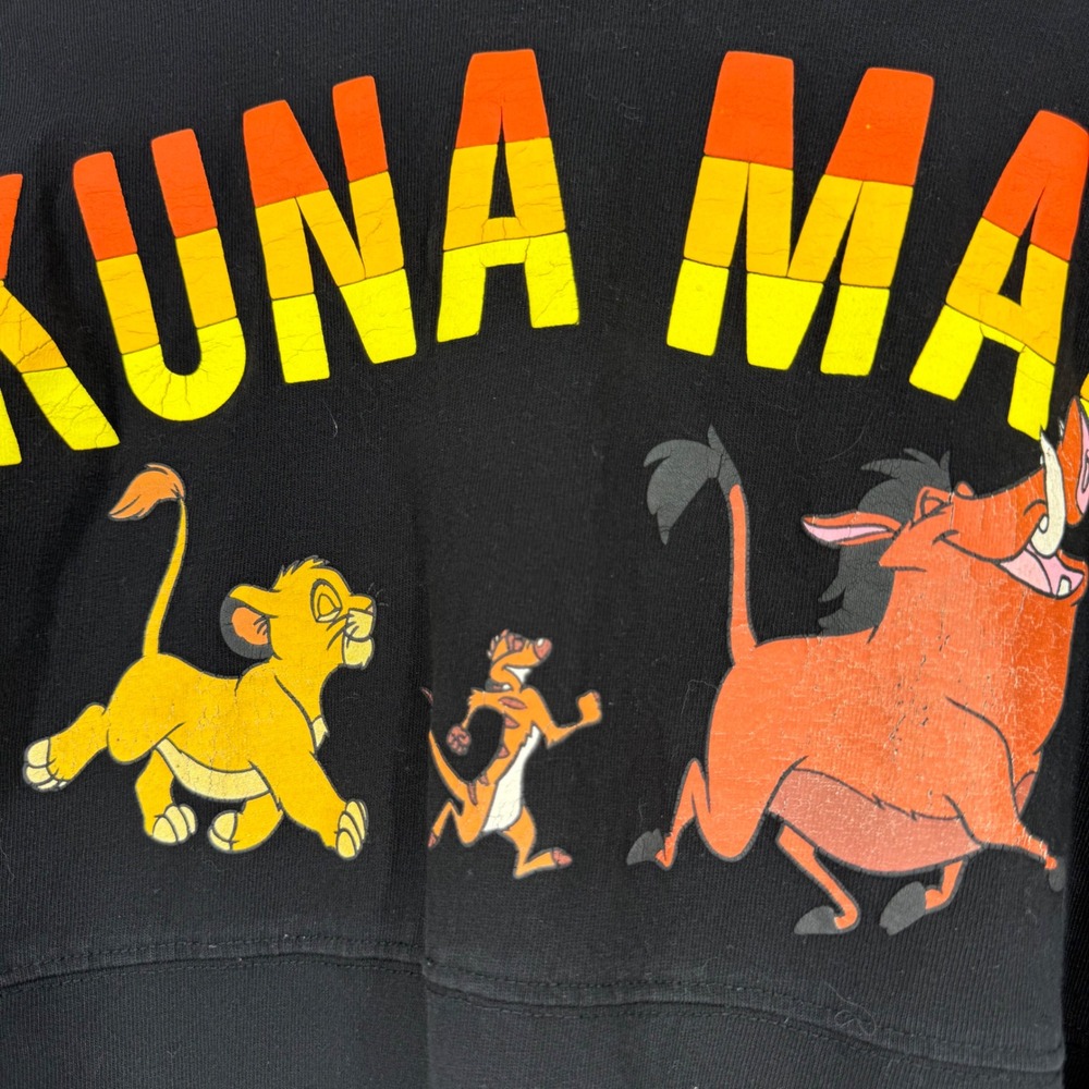Disney Parks Women XS Spirit Jersey Lion King Hakuna Matata Black Long Sleeve - Picture 5 of 7